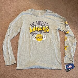 NWT - NBA Lakers Gray long sleeve tee